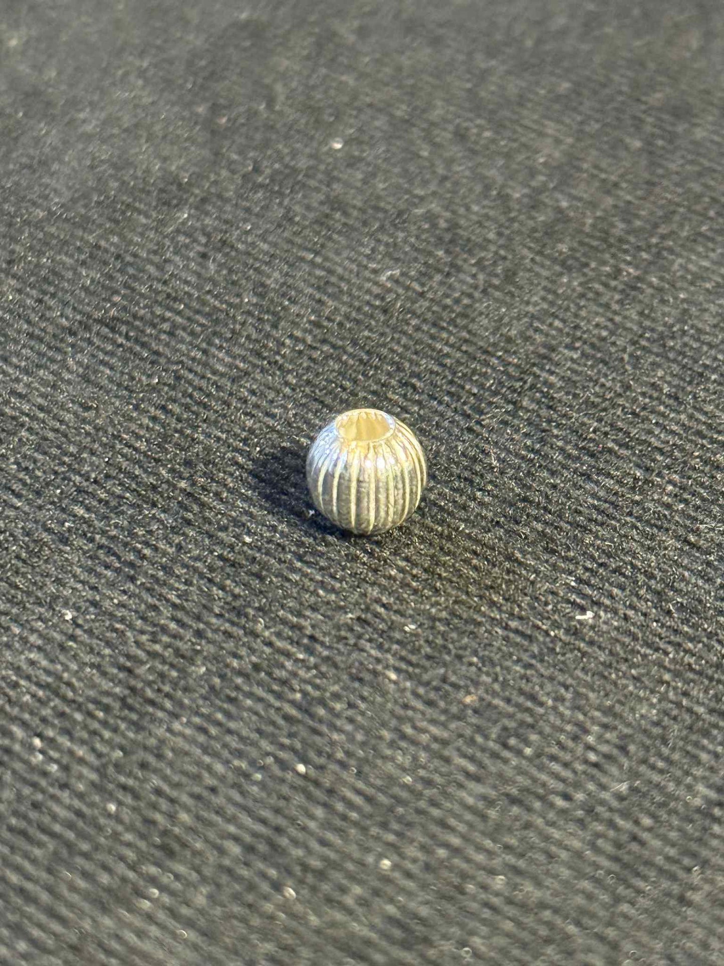 First Arrow's SV Stripe Silver Beads - 6mm