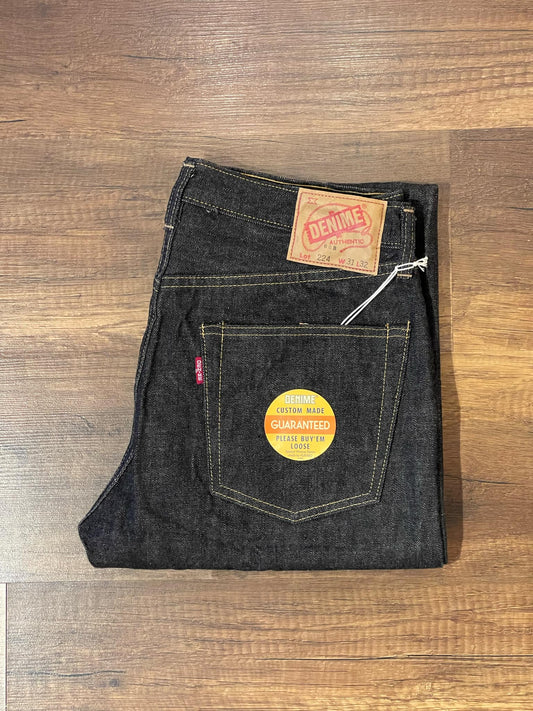 Denime Lot 224-66B "Black 66 Model" Jeans - One Washed