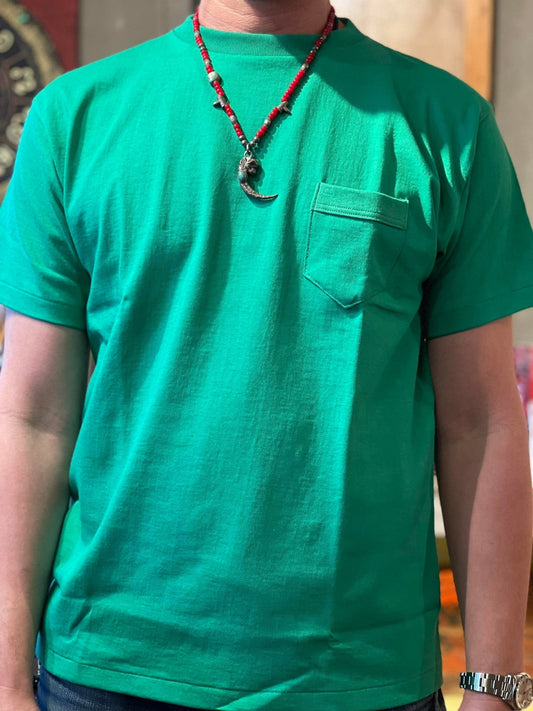 Denime Classic Pocket Crew Neck Tee - Green