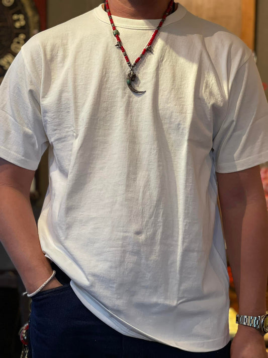 Denime Classic V-Gusset Crew Neck Tee - Off White