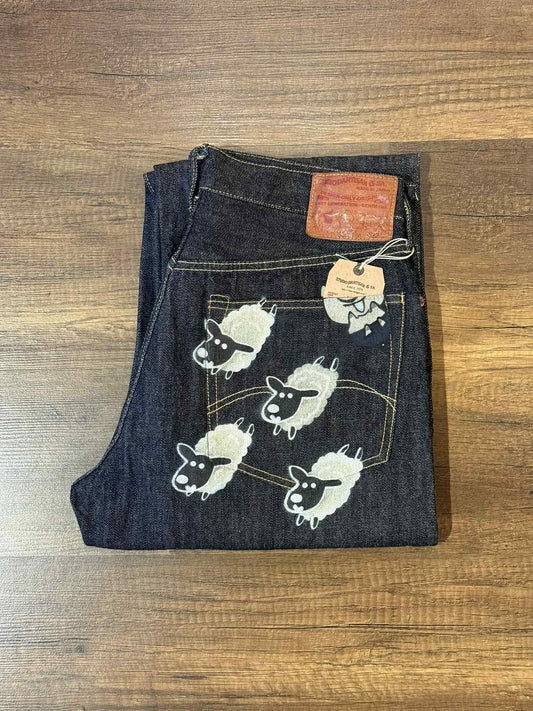 Studio D'Artisan "Sheep" Zodiac Series Jeans - One-Washed
