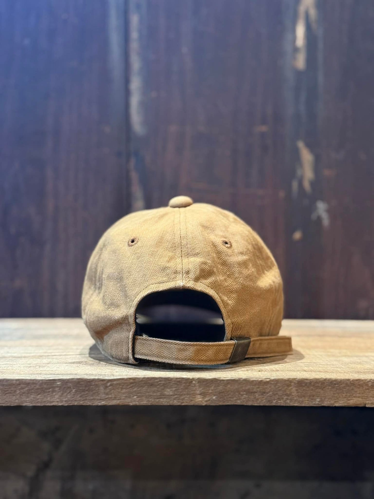 Studio D'Artisan "Motor Oil" Herringbone Cap - Camel