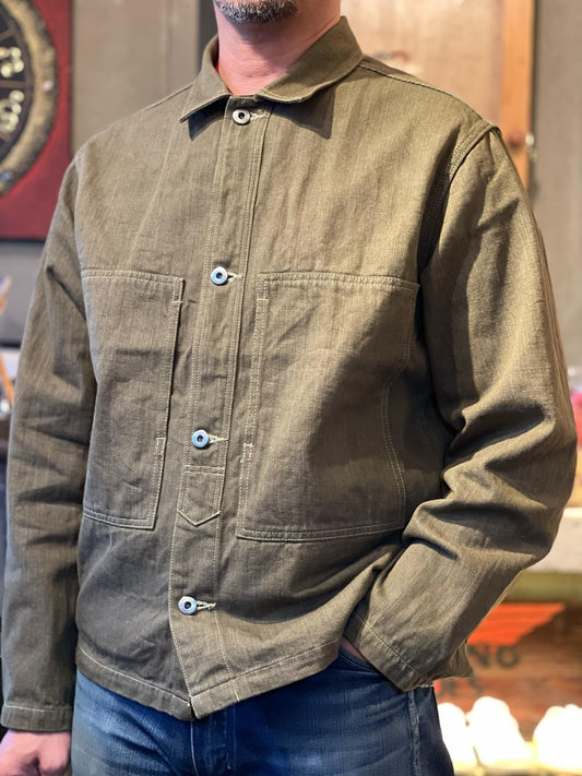 Orgueil Green Denim Jacket