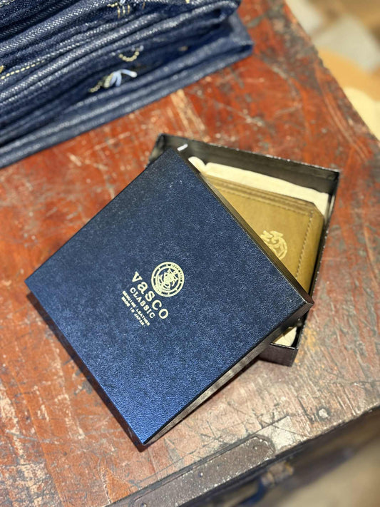 Vasco Leather Naval Round Zip Short Wallet - Olive