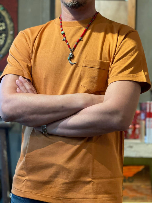 Denime Classic Pocket Crew Neck Tee - Brick