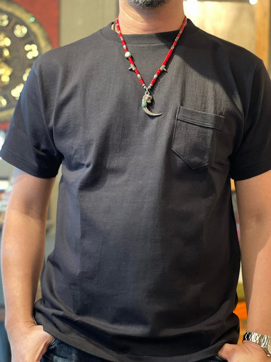 Denime Classic Pocket Crew Neck Tee - Black