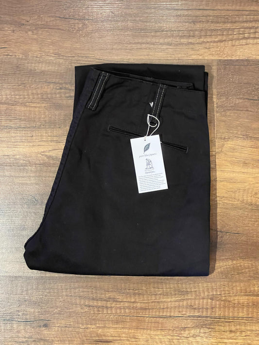 Pure Blue Japan High Density Twill Chino - Black