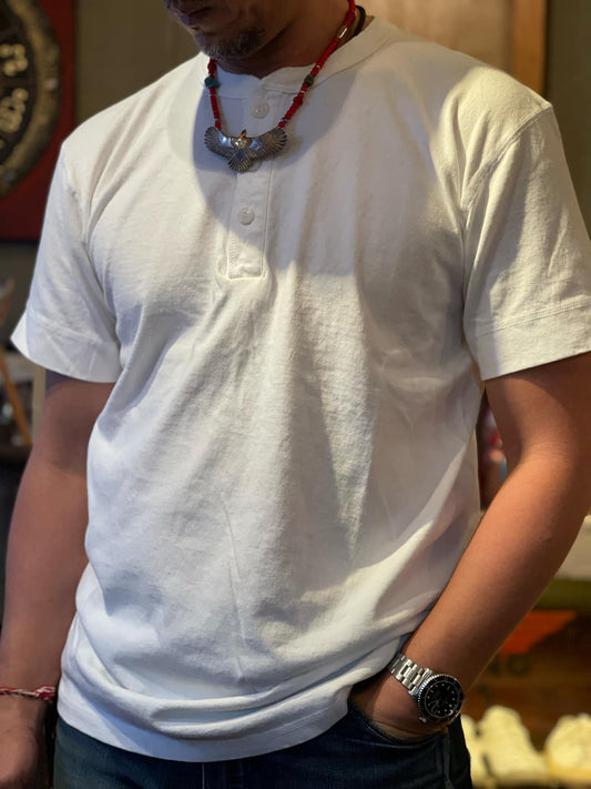 Pherrow's Classic Henley Tee - White