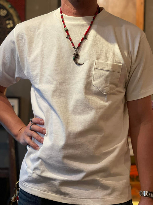 Denime Classic Pocket Crew Neck Tee - Off White