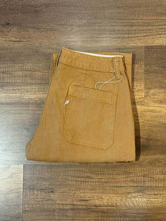 Pure Blue Japan Sulfur Dyed Herringbone Work Pants - Camel