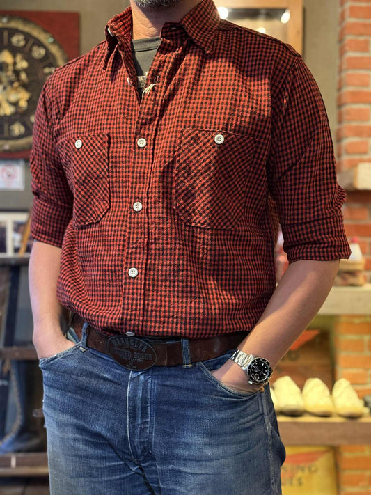 Warehouse & Co "Gingham" Long Sleeve Check Work Shirt