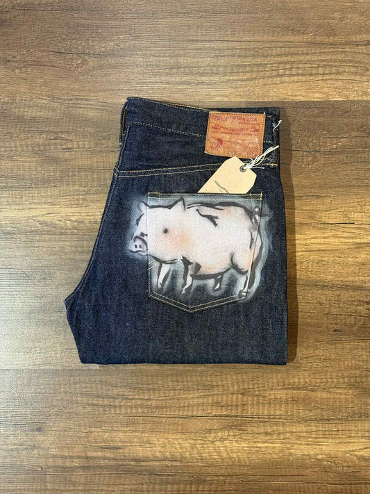 Studio D'Artisan "Monkey" Zodiac Series Jeans - One-Washed