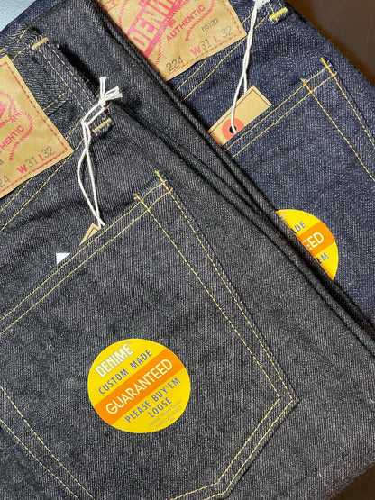 Denime Lot 224-66B "Black 66 Model" Jeans - One Washed
