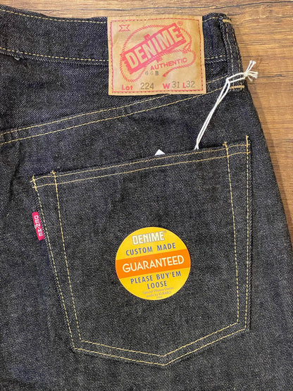 Denime Lot 224-66B "Black 66 Model" Jeans - One Washed