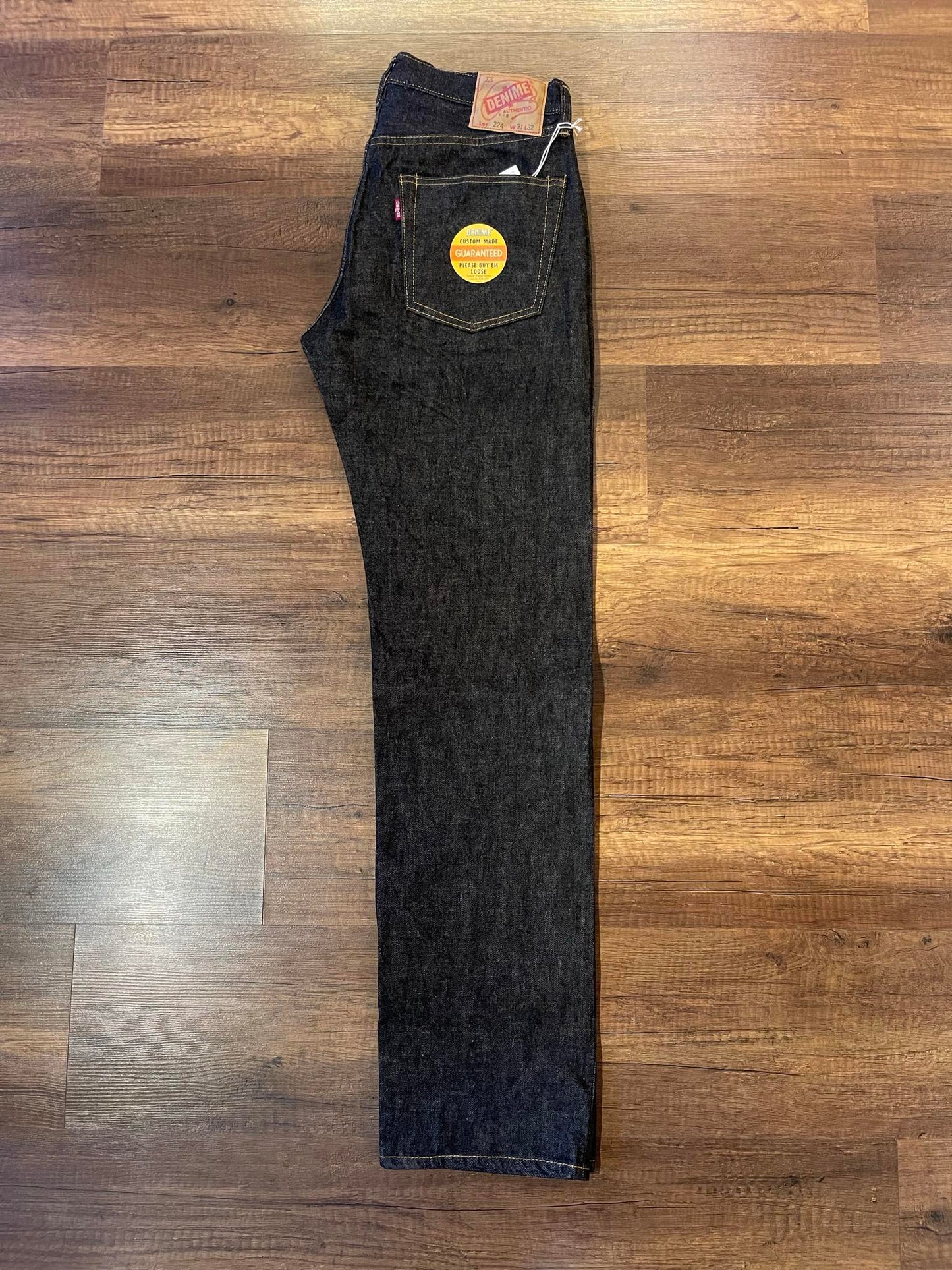 Denime Lot 224-66B "Black 66 Model" Jeans - One Washed