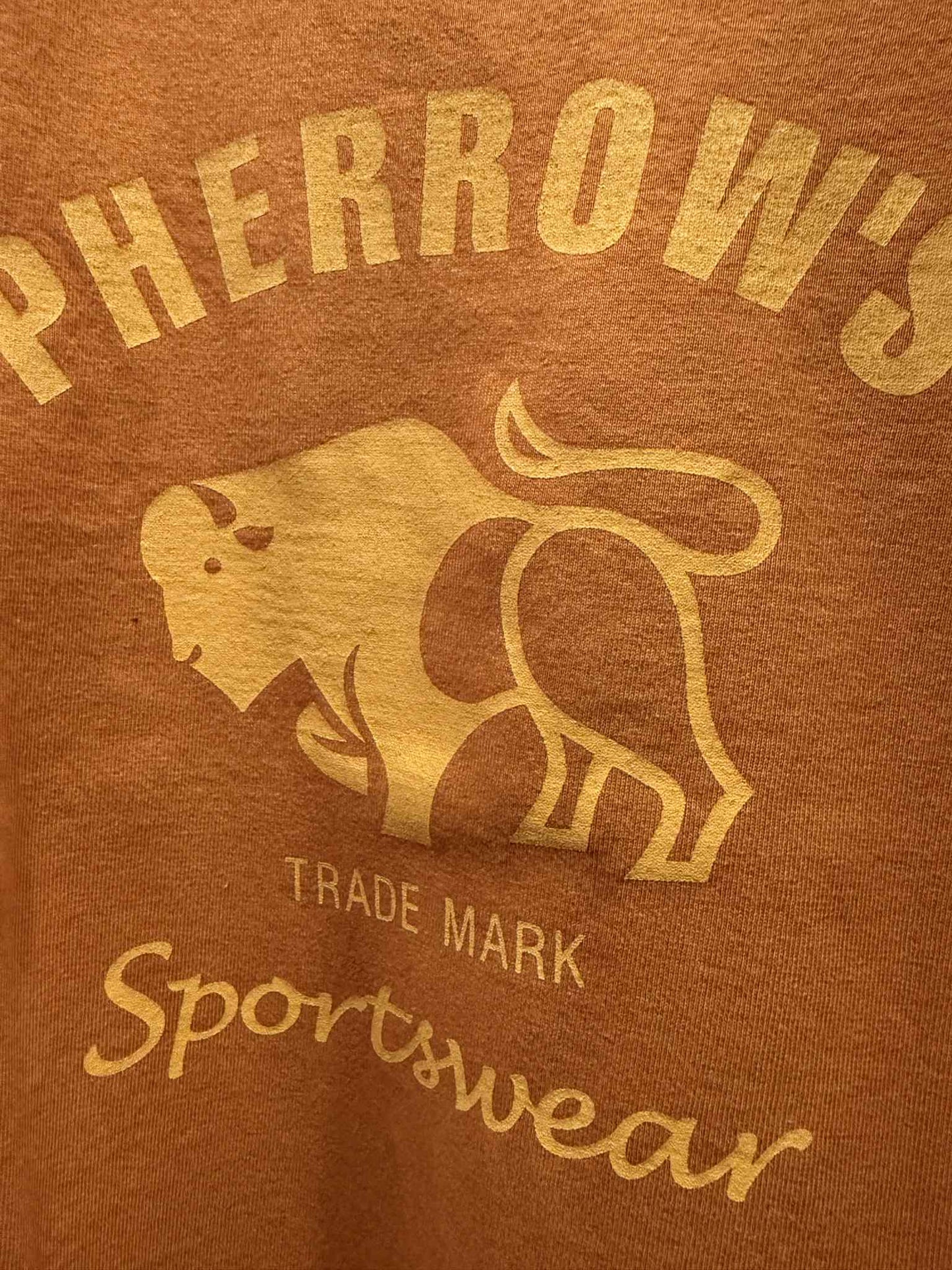 Pherrow's Classic "Buffalo" Trademark Tee - Brown Orange