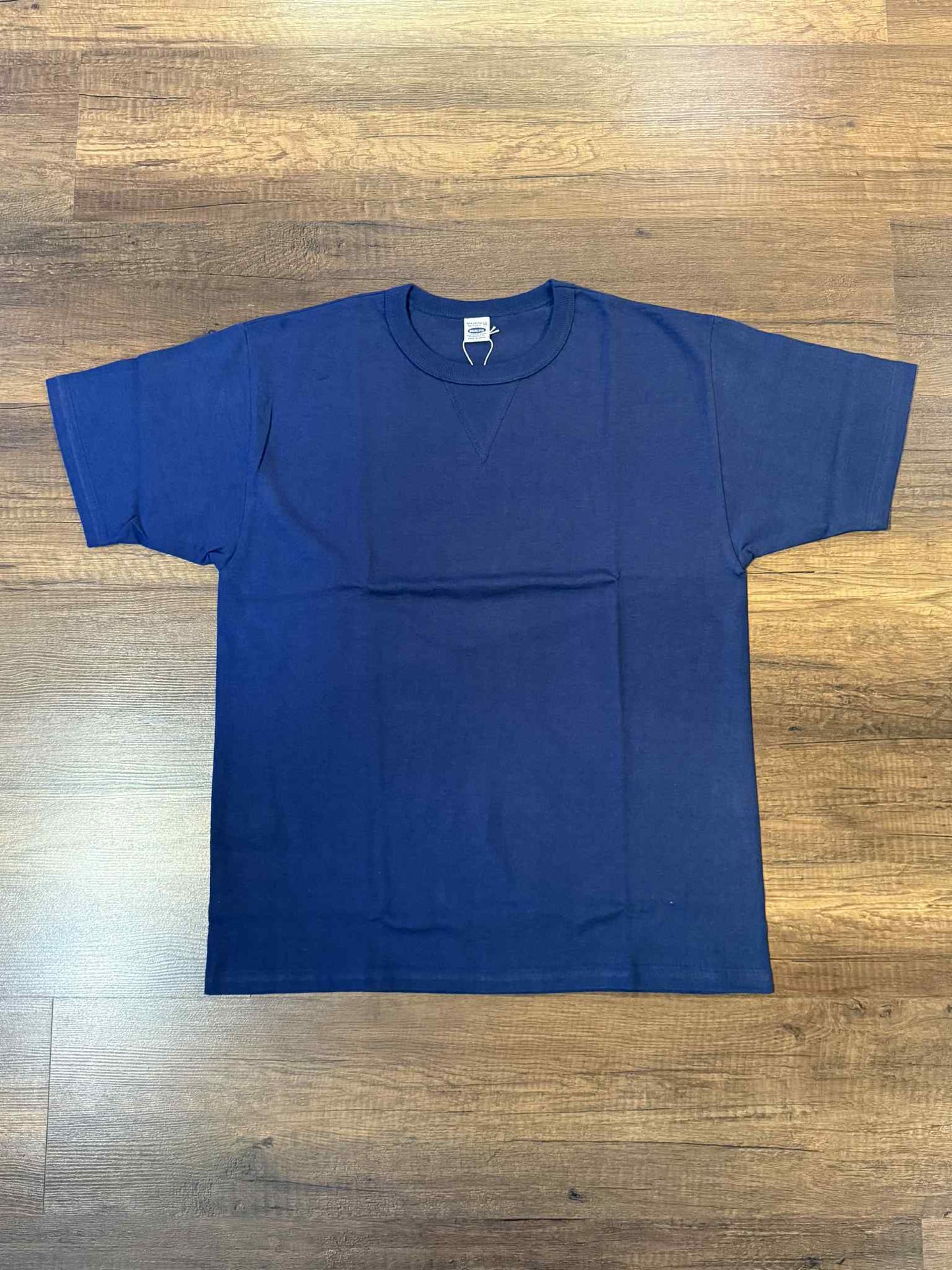 Denime Classic V-Gusset Crew Neck Tee - Navy