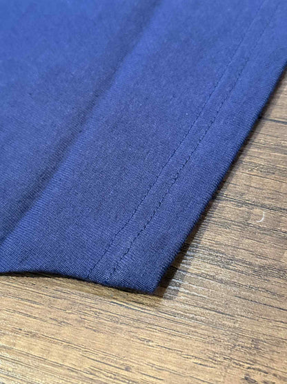 Denime Classic V-Gusset Crew Neck Tee - Navy