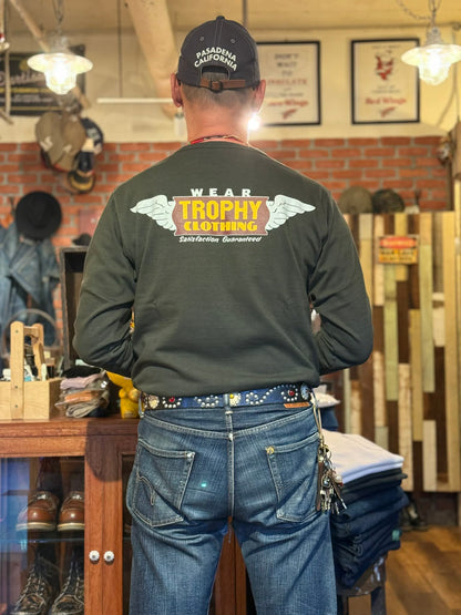 Trophy Clothing "Wing Logo" L/S Tee - Gun Black