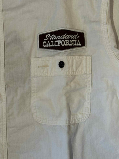 Standard California "Stadium Logo" Patch Chambray Shirt - White