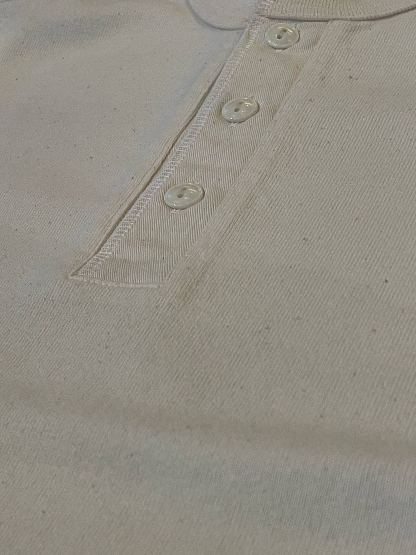 Pherrow's Classic Long Sleeve Henley Tee - Oat