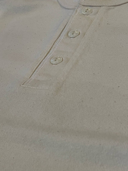 Pherrow's Classic Long Sleeve Henley Tee - Oat