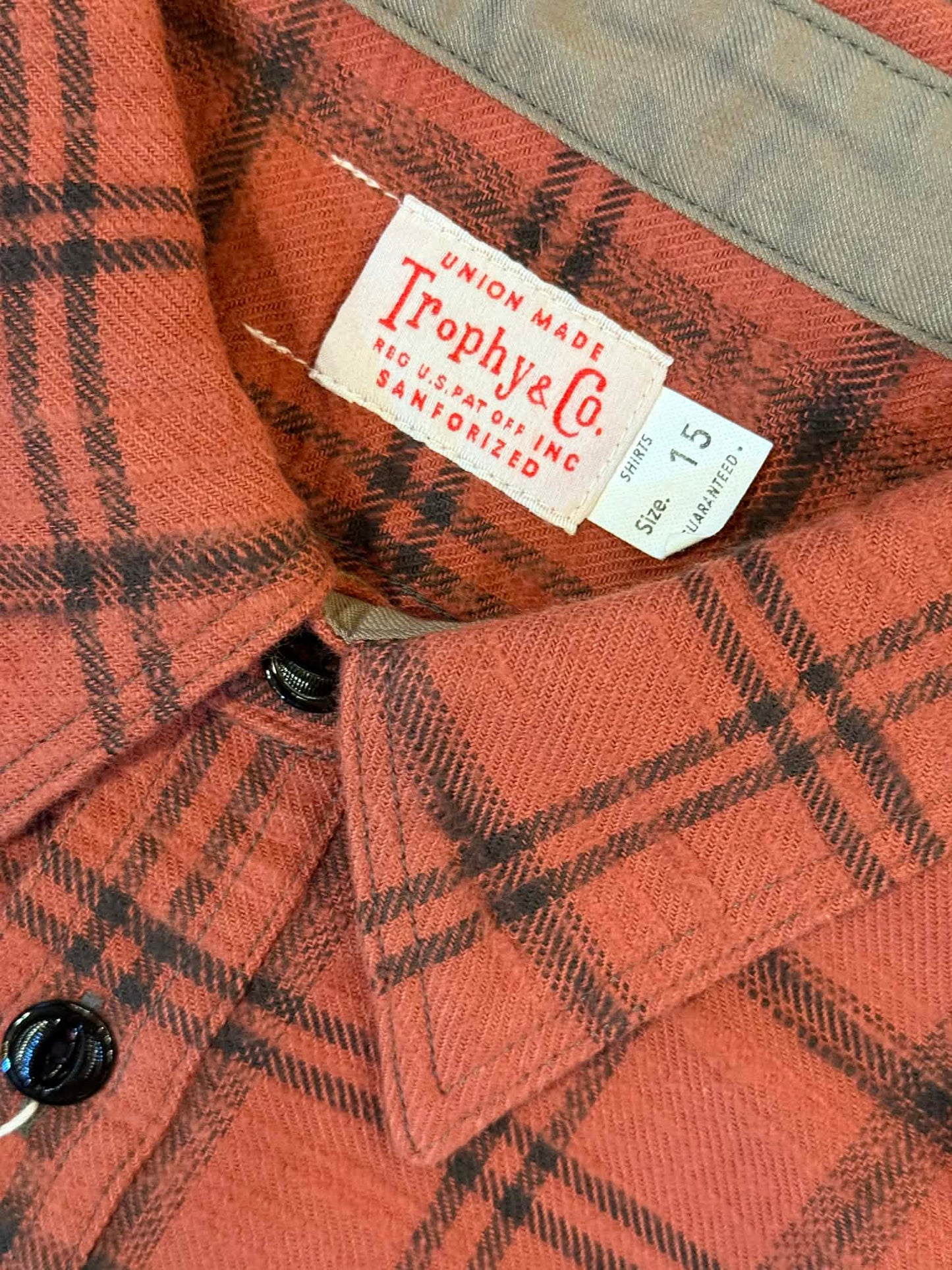 Trophy Clothing "Machine Age" Check L/S Shirt - Salmon