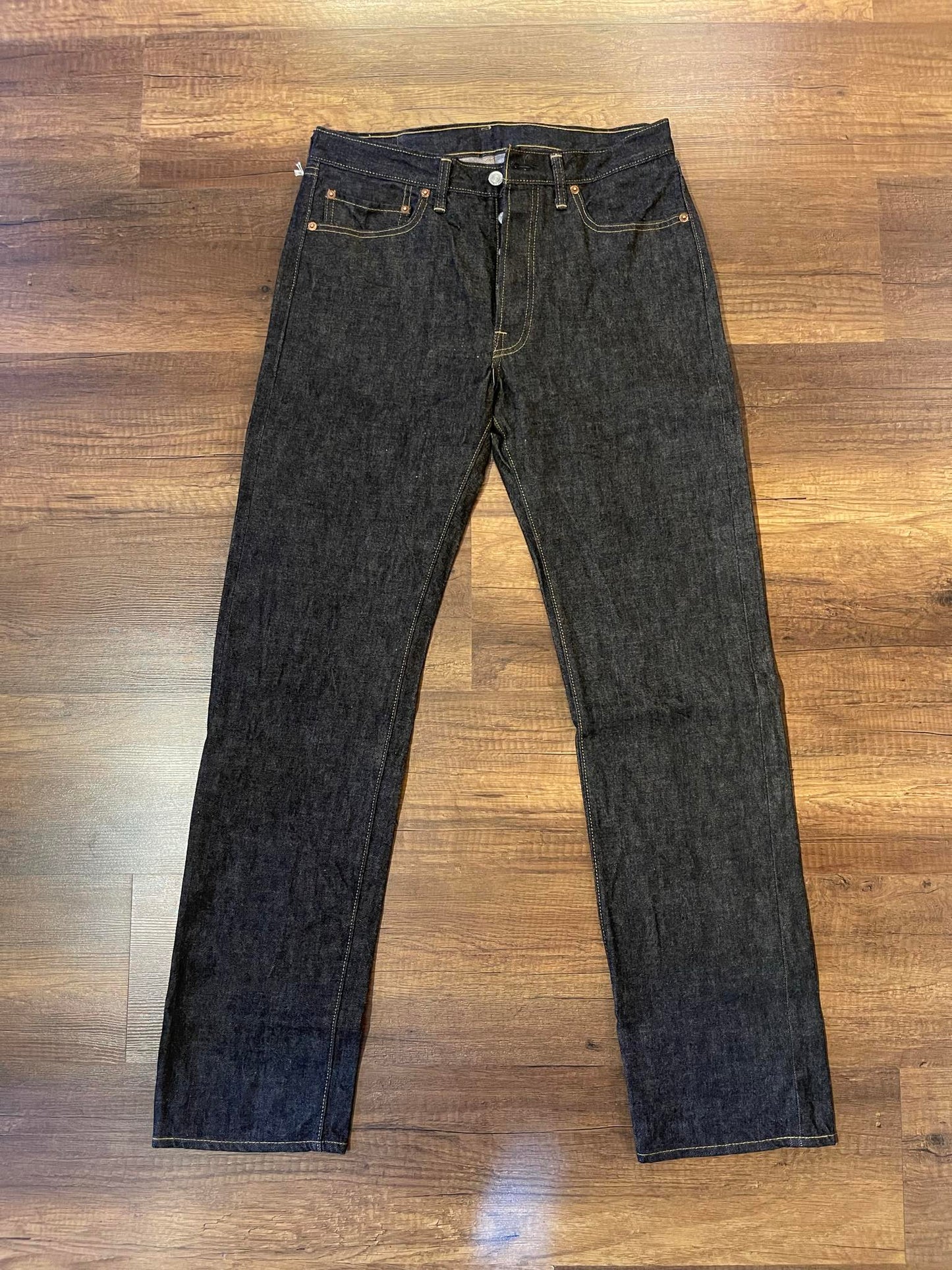Denime Lot 224-66B "Black 66 Model" Jeans - One Washed