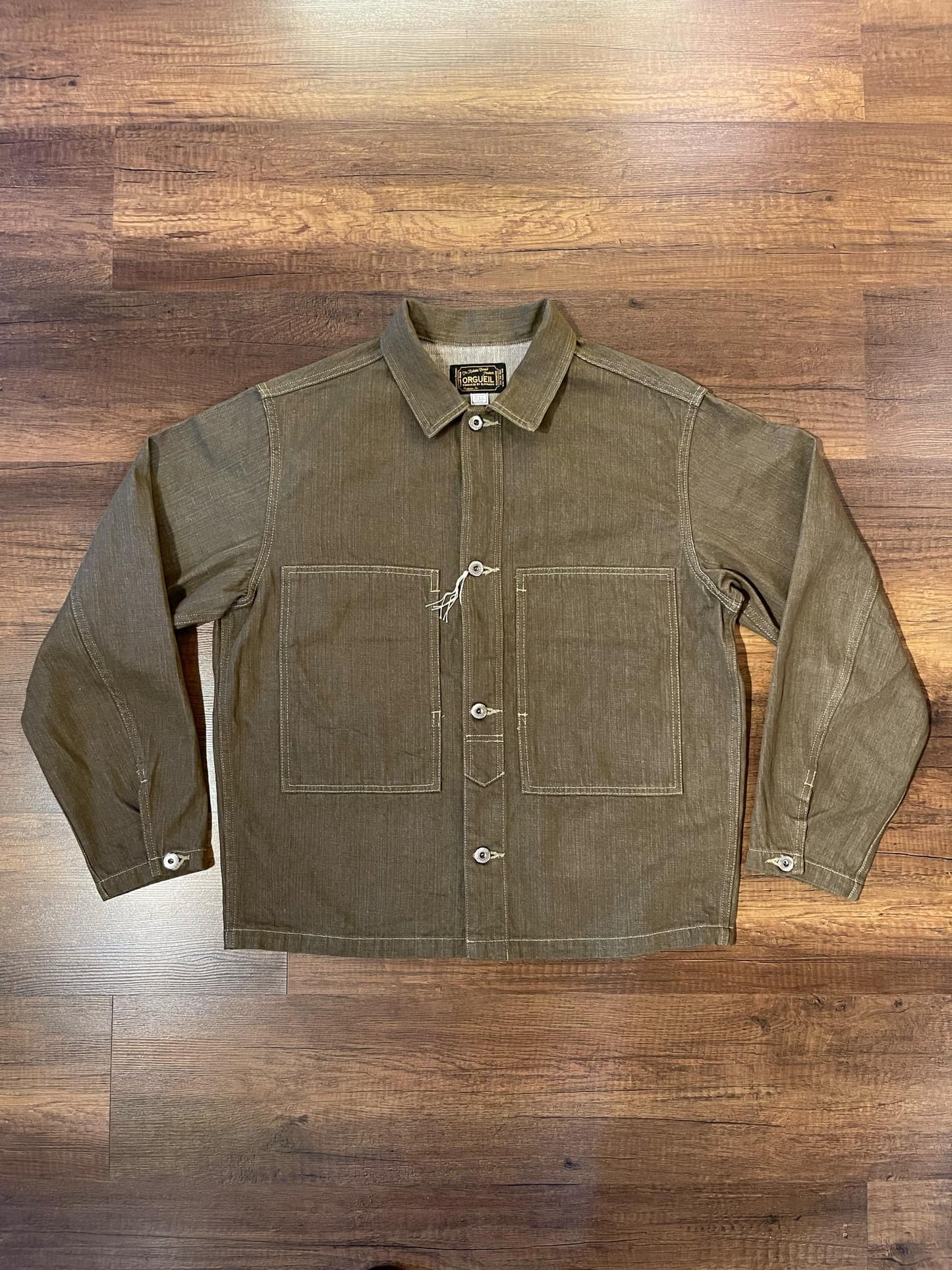 Orgueil Green Denim Jacket