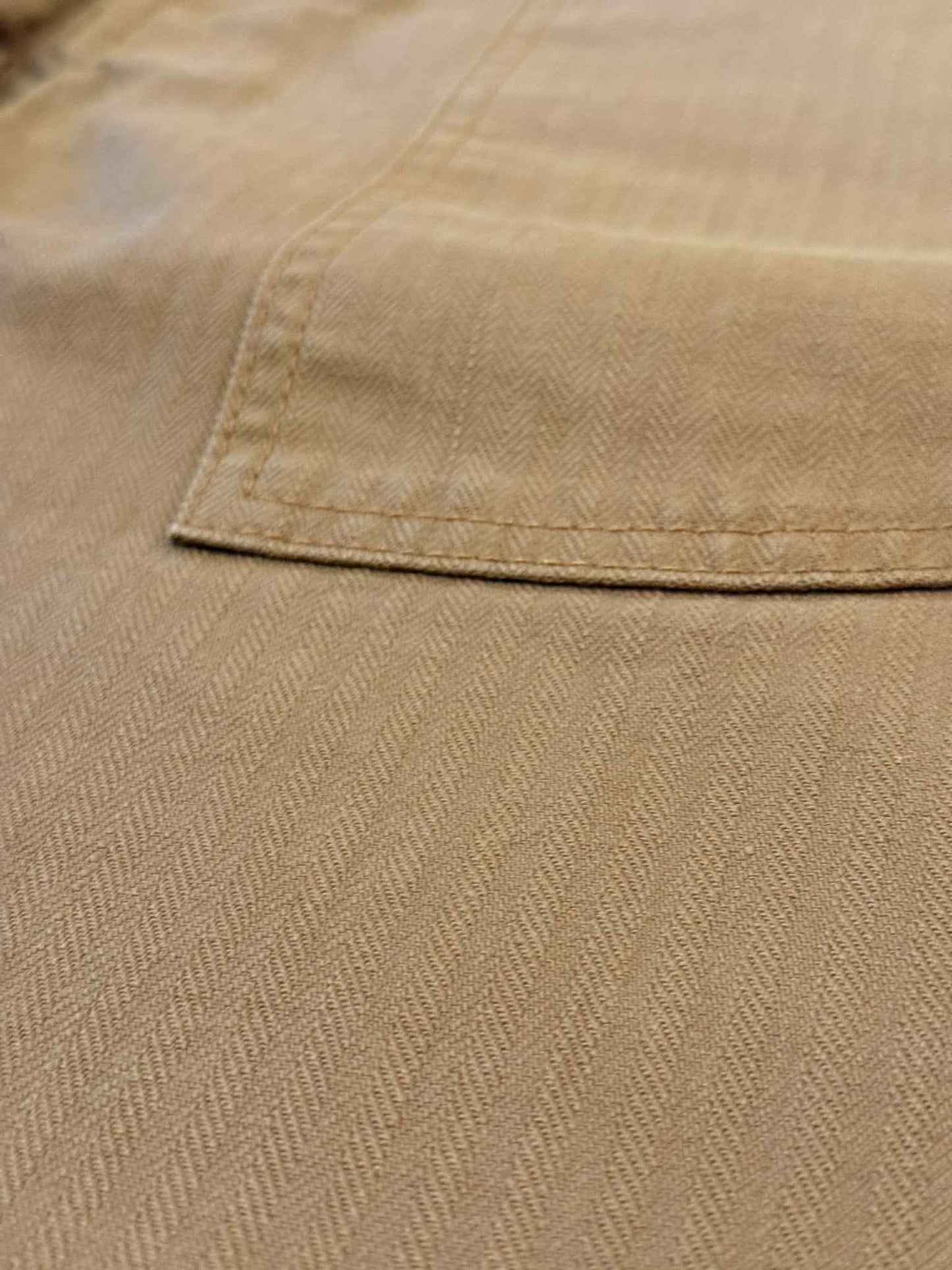 Pure Blue Japan Sulfur Dyed Herringbone Work Pants - Camel