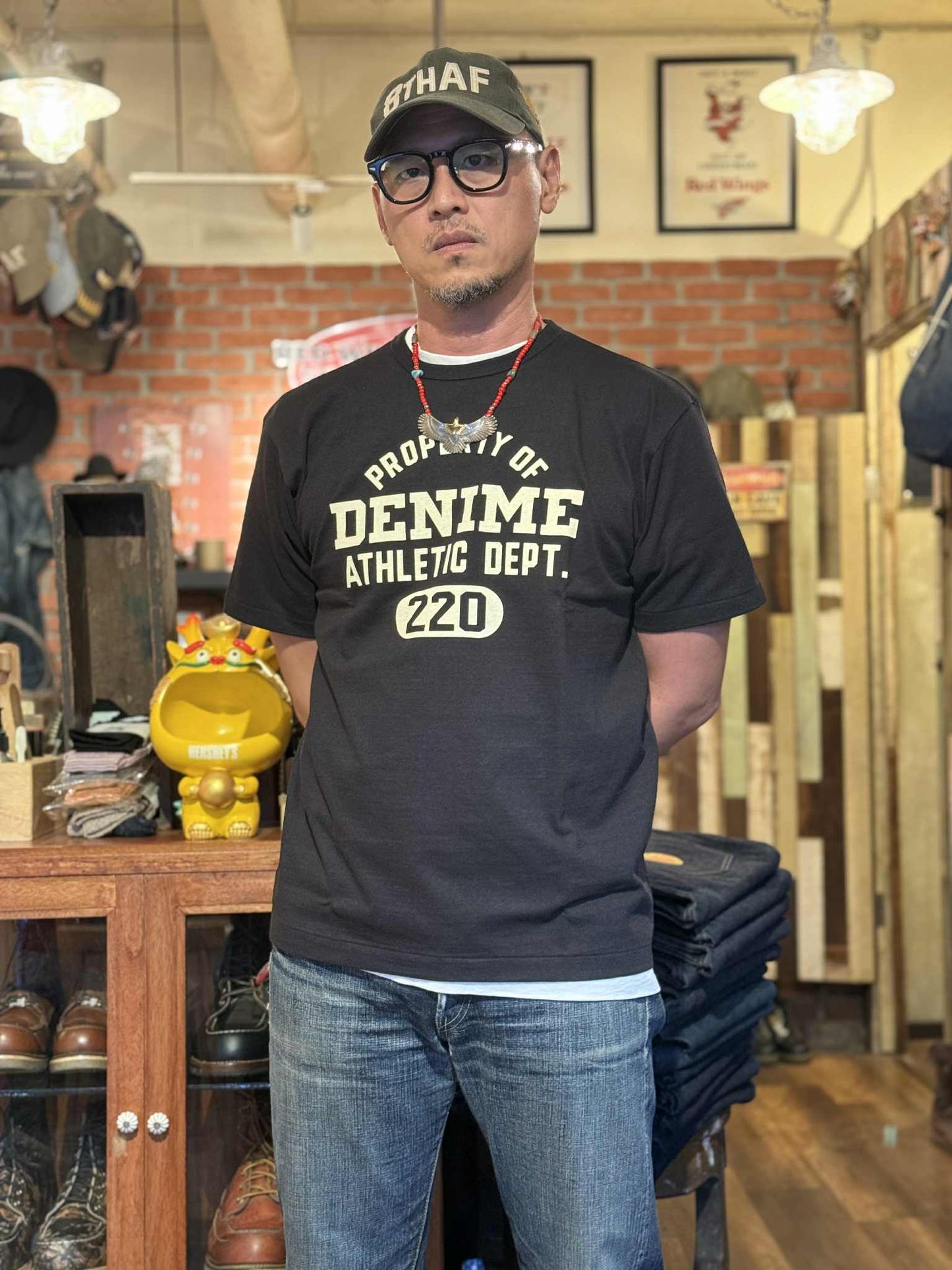 Denime "Athletic Dept" Tee - Black