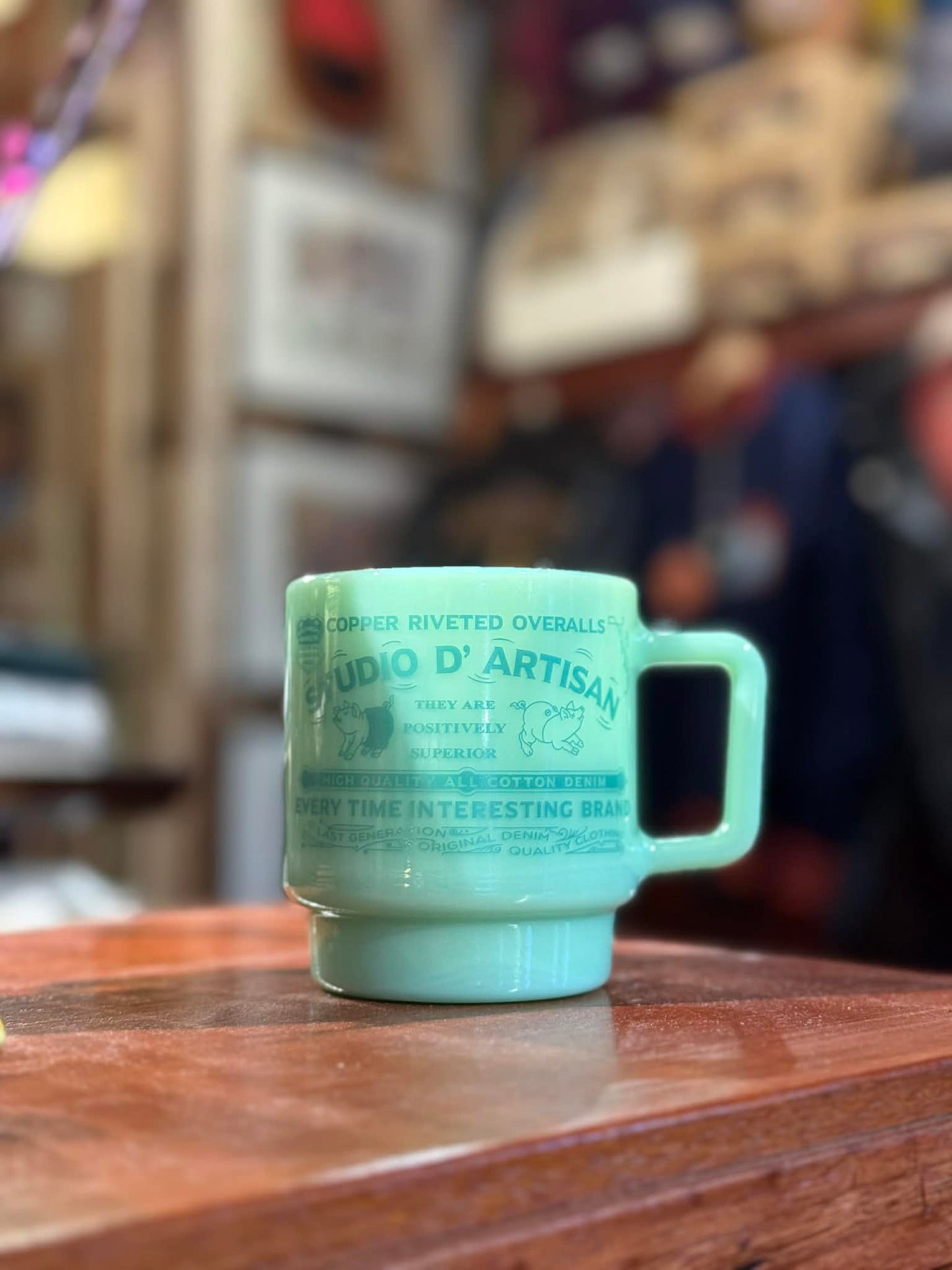 Studio D'Artisan Olde Milk Glass Mug