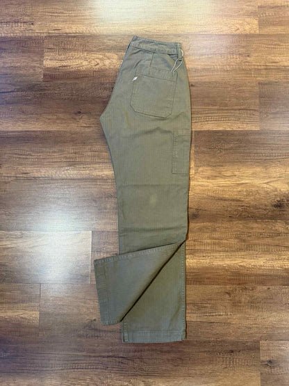 Pure Blue Japan Sulfur Dyed Herringbone Work Pants - Olive