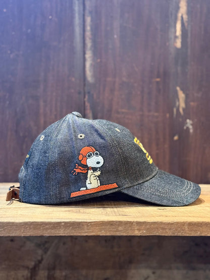 Toys McCoy "Snoopy - 福" 10oz Black Denim Cap