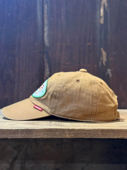 Studio D'Artisan "Motor Oil" Herringbone Cap - Camel