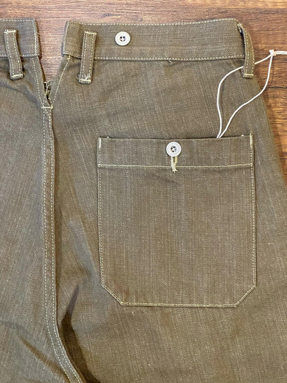 Orgueil Green Denim Work Pants
