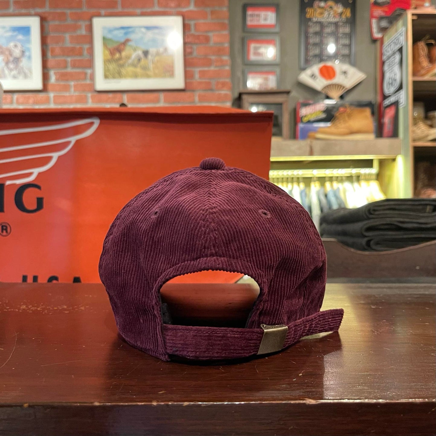 Studio D'Artisan Corduroy Cap - Burgundy