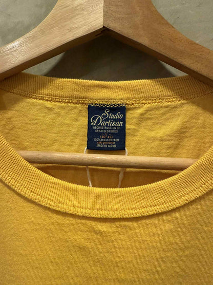 Studio D'Artisan Denim Pocket USA Cotton Tee - Yellow