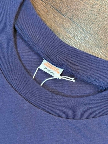 Warehouse & Co Lot 4112 Panel Border Tee - Navy x Bordeaux