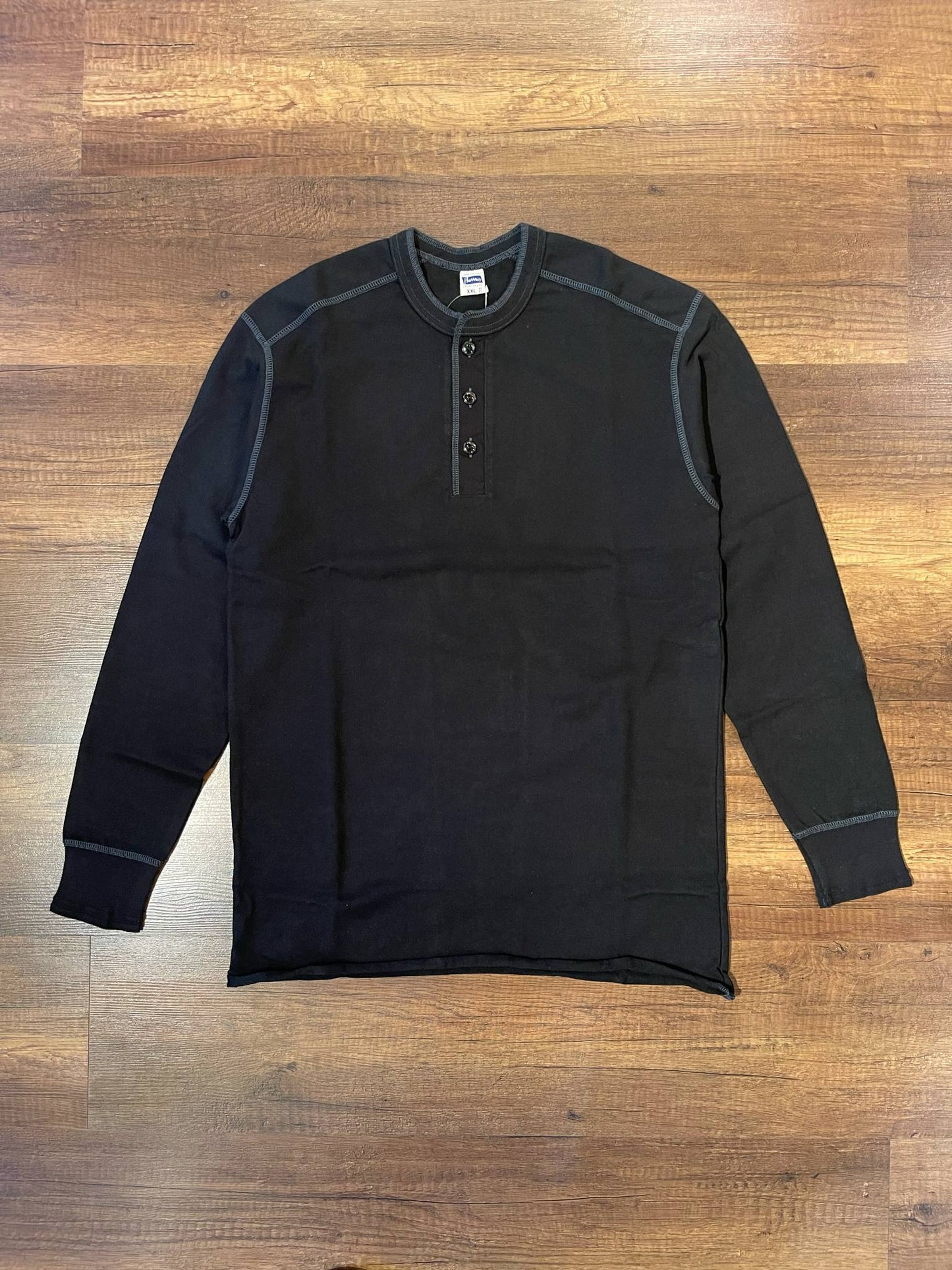 Pherrow's Classic Long Sleeve Henley Tee - Black