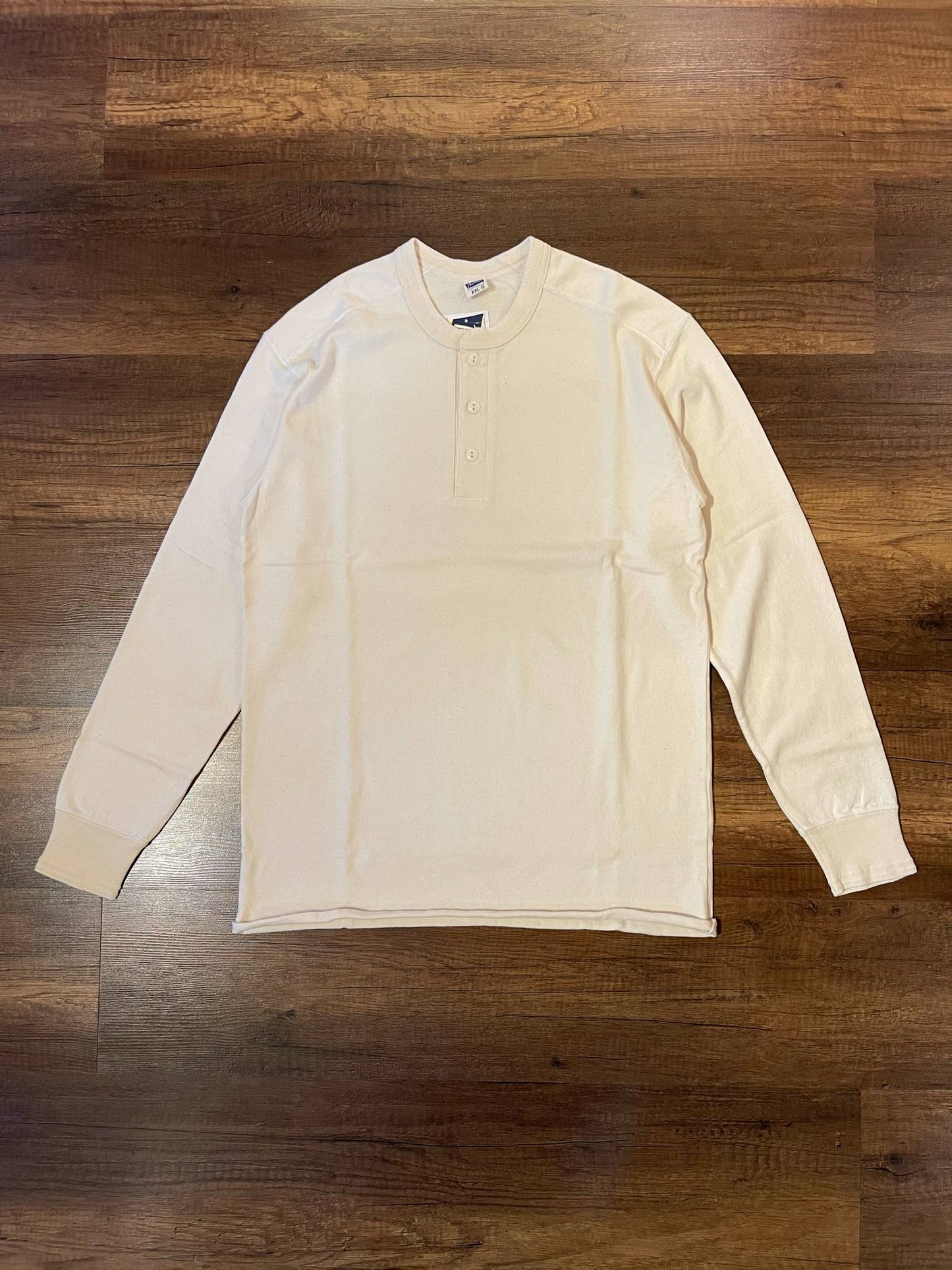 Pherrow's Classic Long Sleeve Henley Tee - Oat