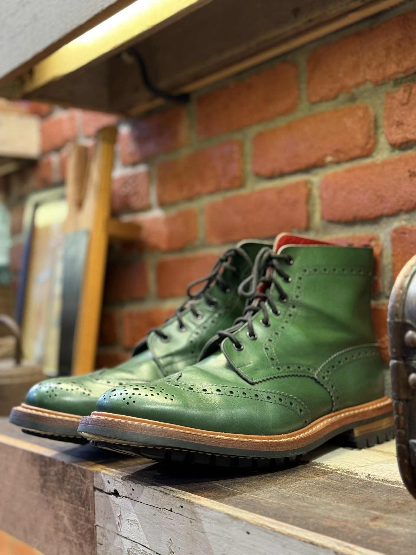 Tricker's X BAPE Classic Brogue Stow Country Boots - PRELOVED