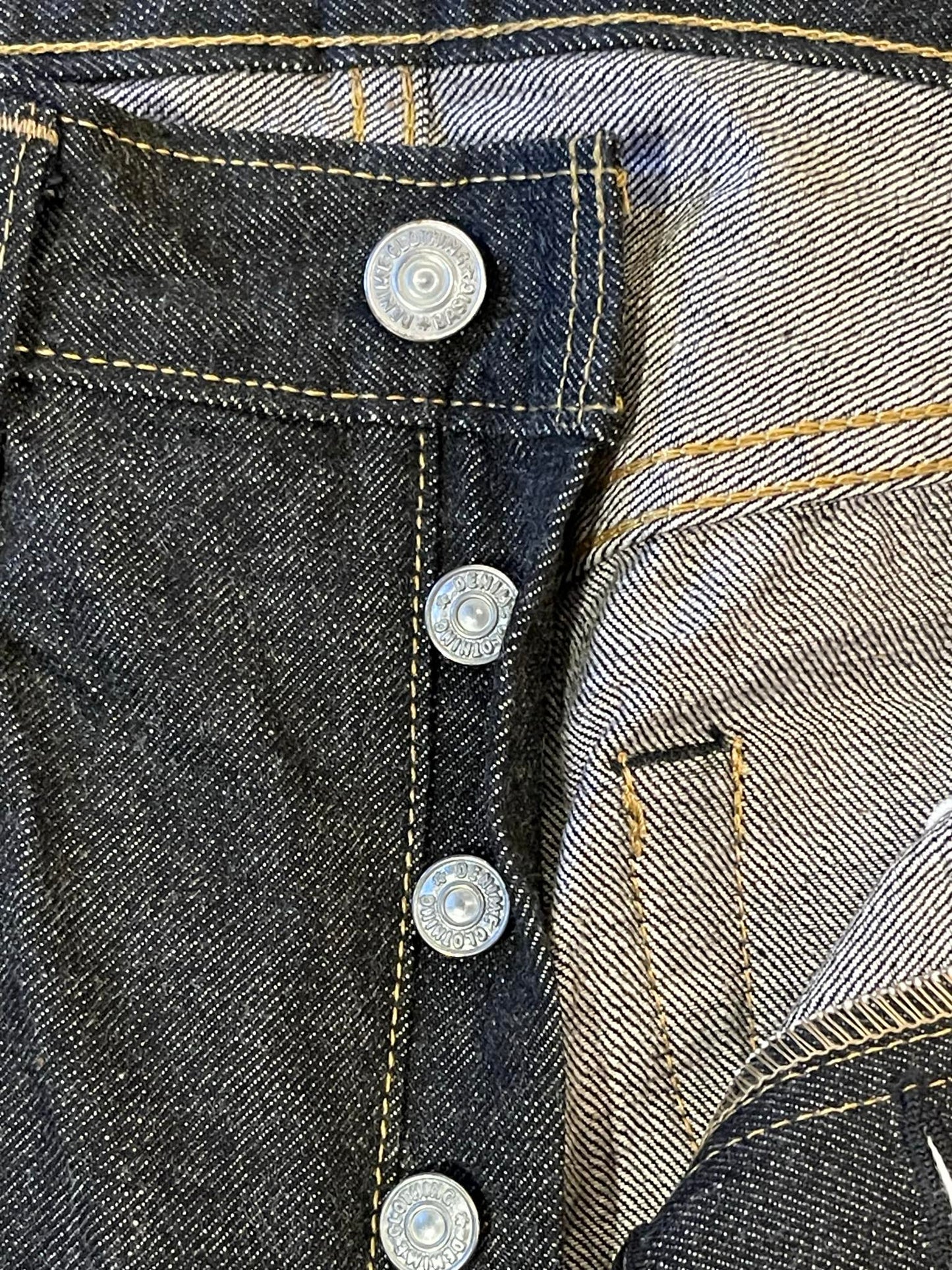 Denime Lot 224-66B "Black 66 Model" Jeans - One Washed
