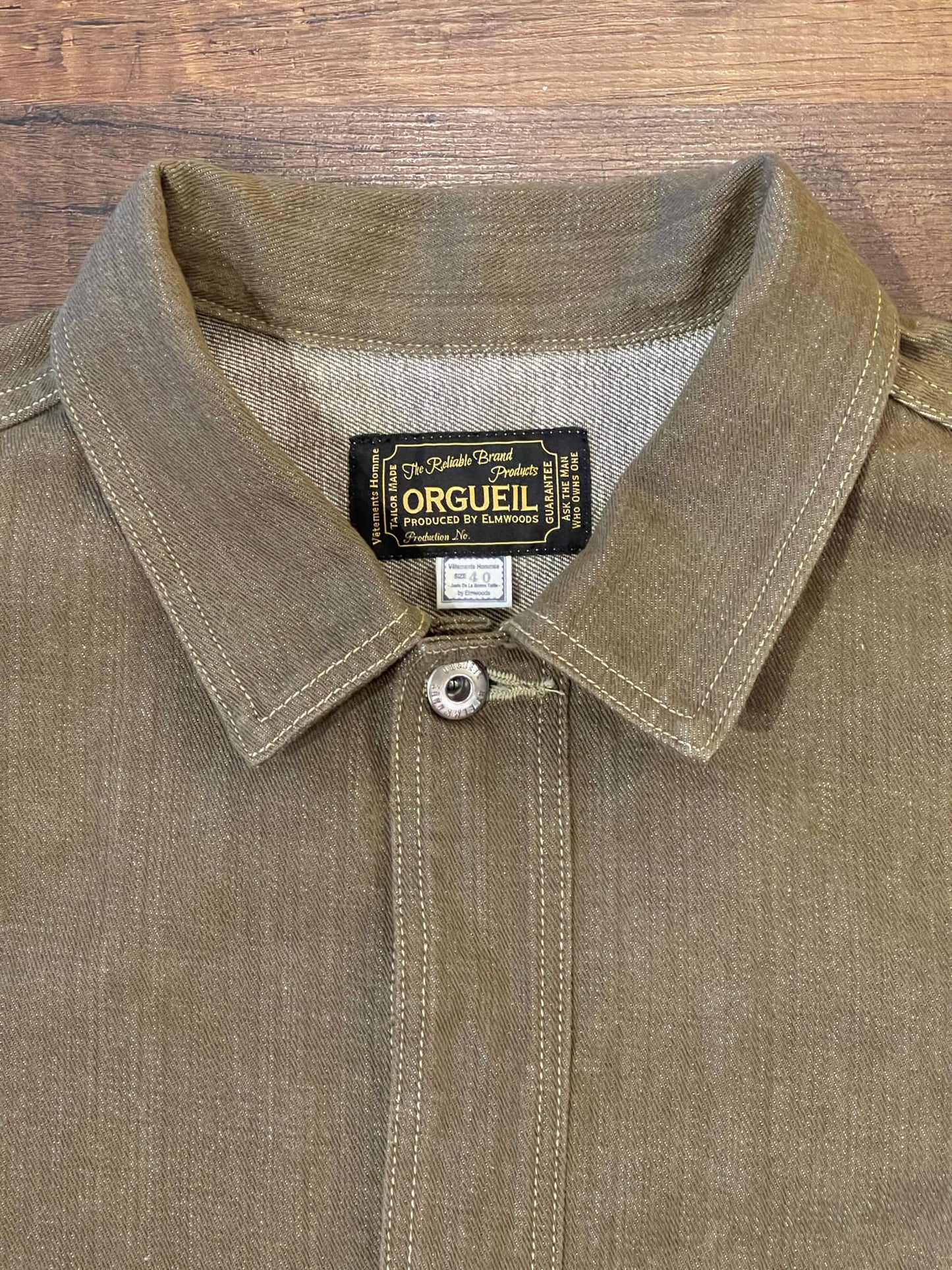 Orgueil Green Denim Jacket