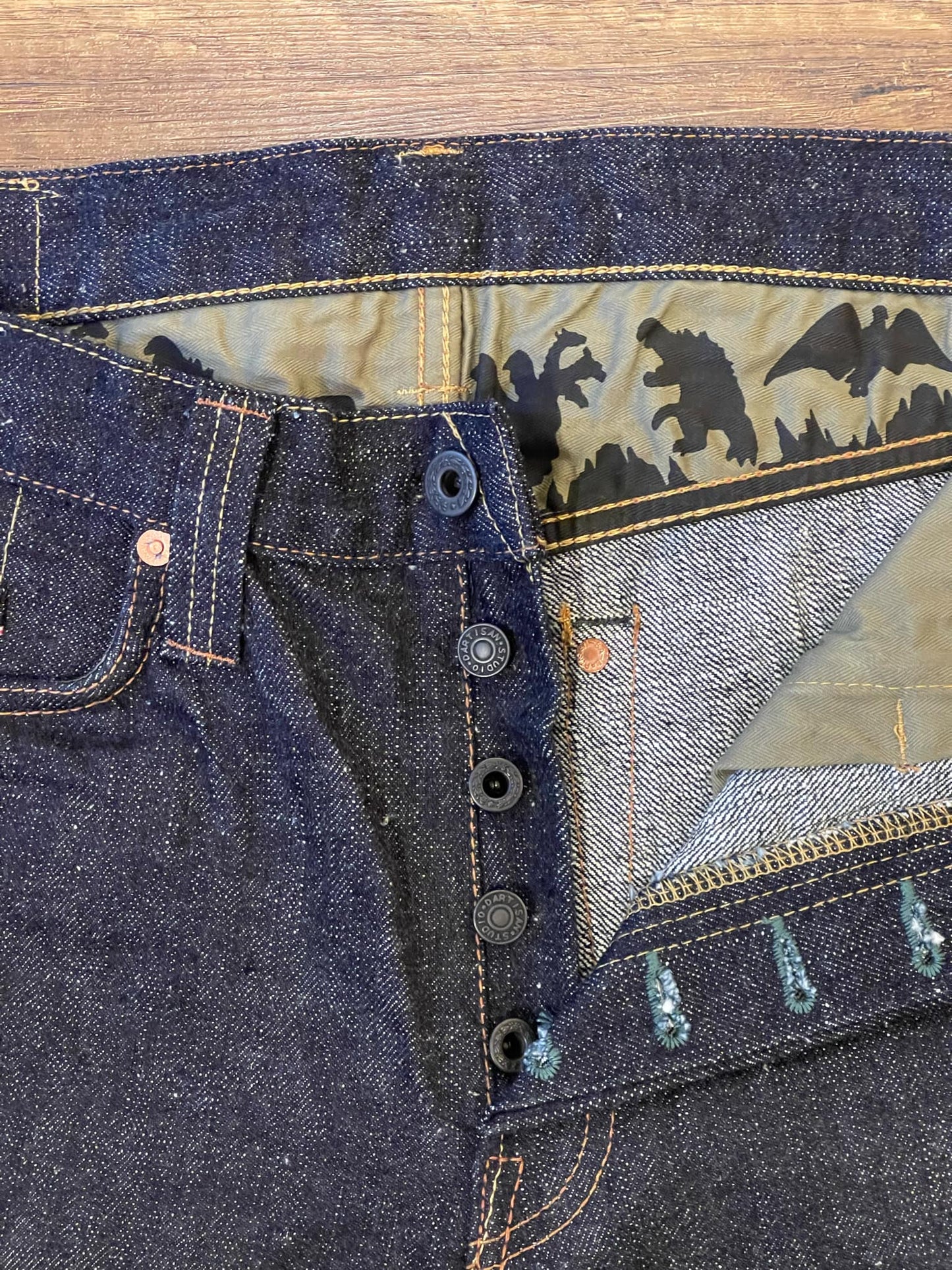 Studio D'Artisan "Godzilla - War Of The Monsters" 18oz Denim - One Washed