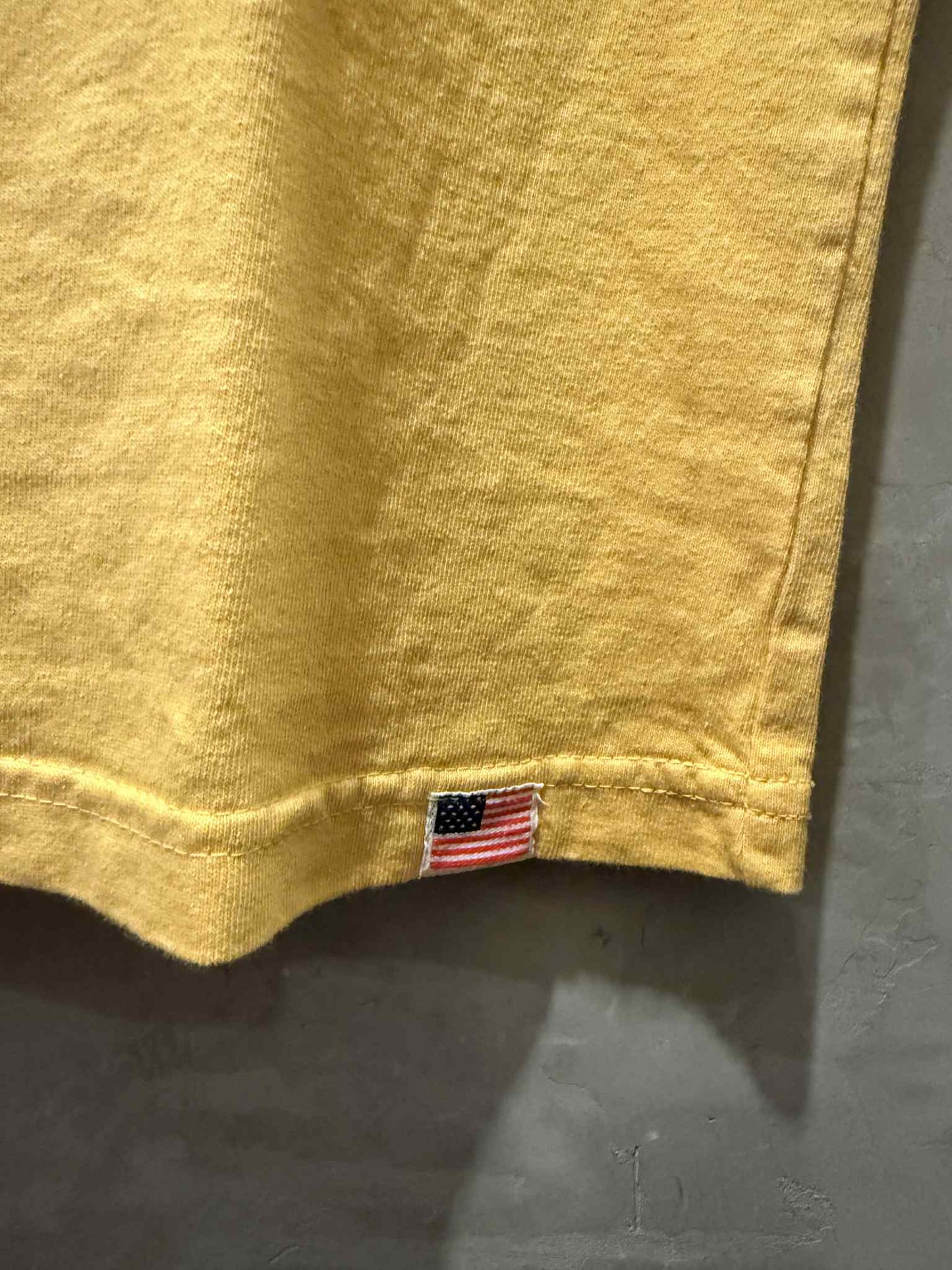 Studio D'Artisan Denim Pocket USA Cotton Tee - Yellow