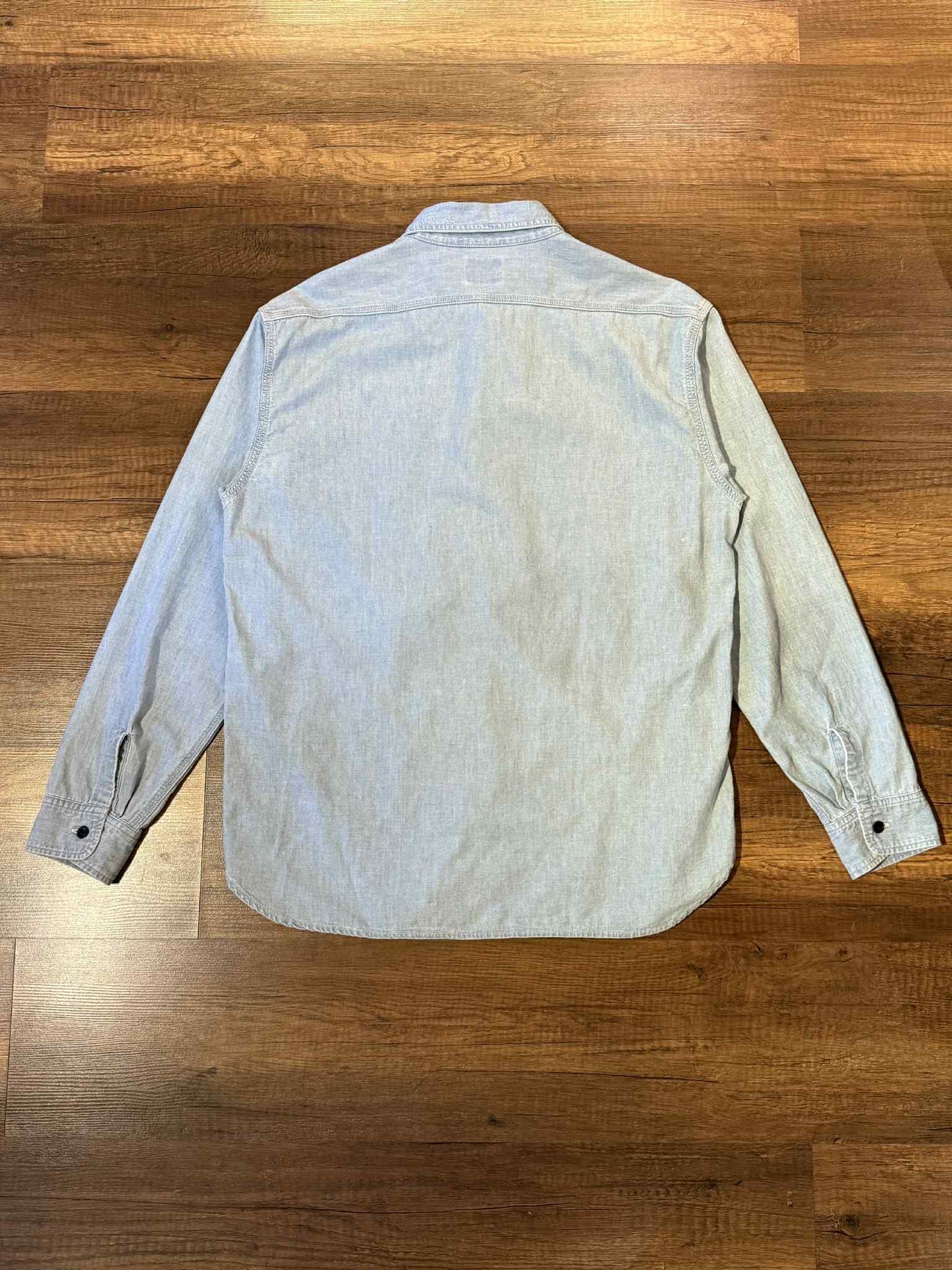 Standard California "Stadium Logo" Patch Chambray Shirt - Indigo