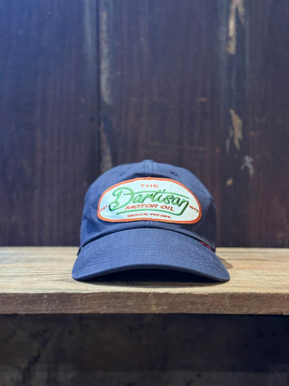 Studio D'Artisan "Motor Oil" Herringbone Cap - Navy