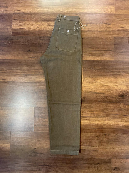 Orgueil Green Denim Work Pants