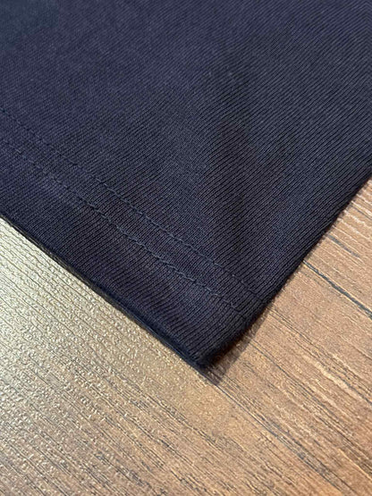 Denime Classic V-Gusset Crew Neck Tee - Black